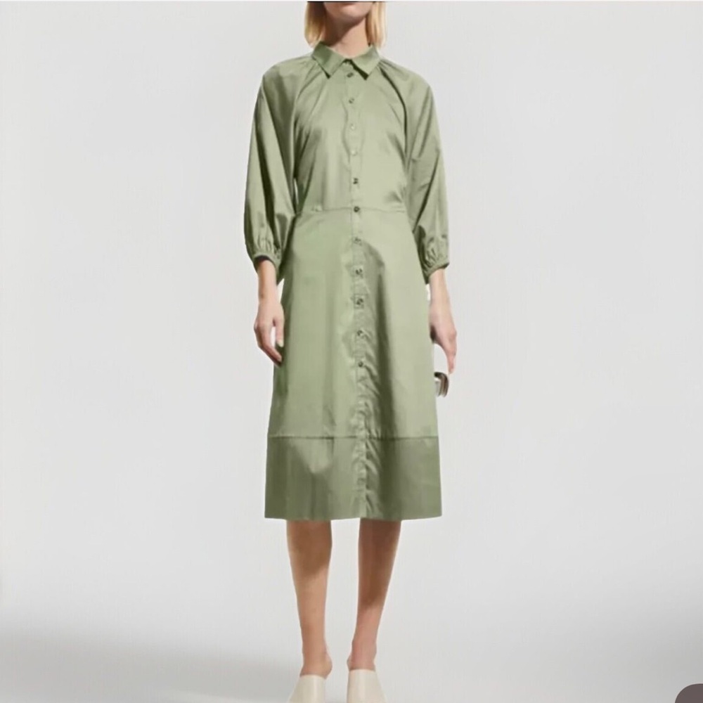 NWT New with tag Harshman Muriel shirt dress in Matcha green.  Size small